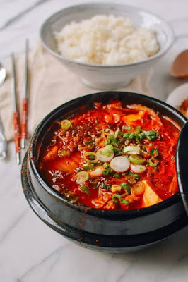 Popular Korean Food Sundubu Jjigae