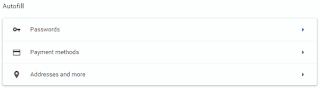 chrome setting in auto-fill