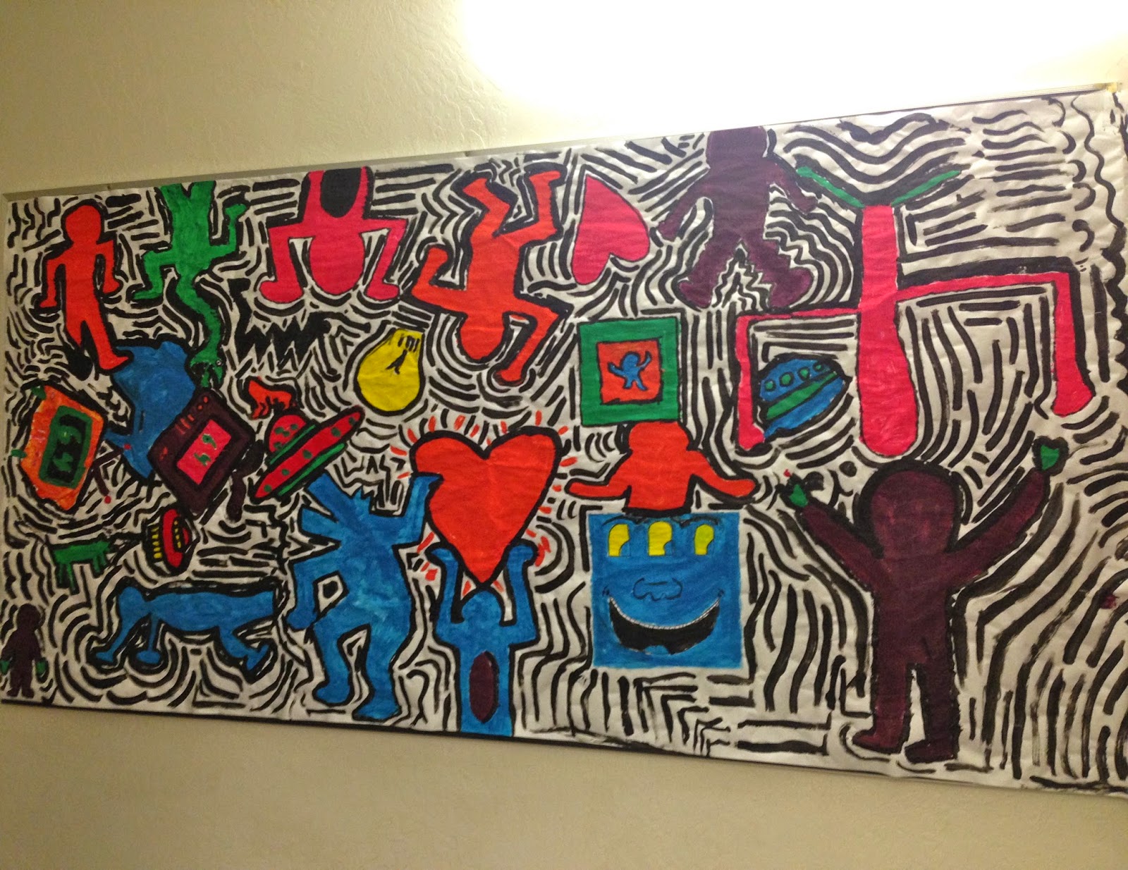 Ms. B's Creative Cardinals 7th & 8th Grade Keith Haring Mural