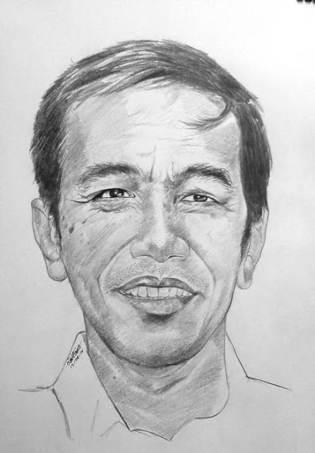 Kumpulan Referensi Sketsa Wajah Joko Widodo