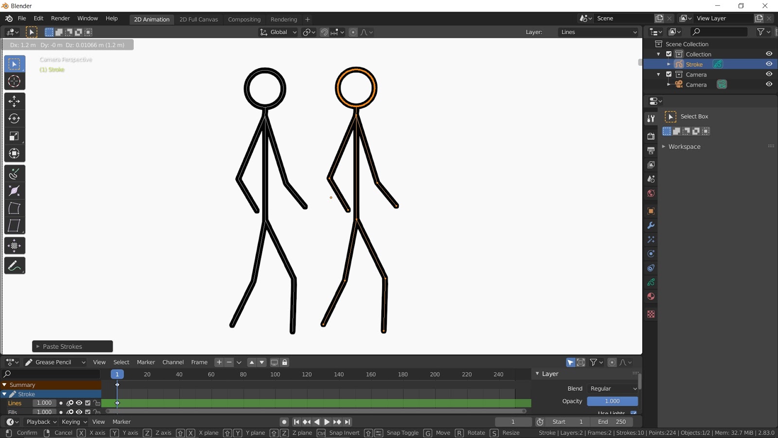Membuat Animasi Stickman 2 Dimensi dengan Software Blender 2.8