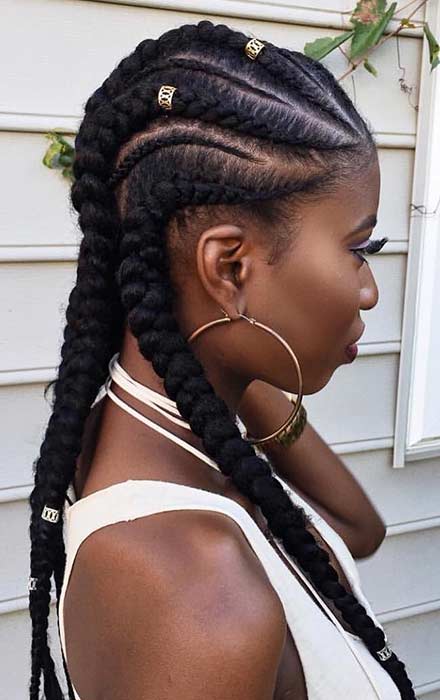 19 Afro Braid Hairstyles Ponytails With Weave That Will Attract