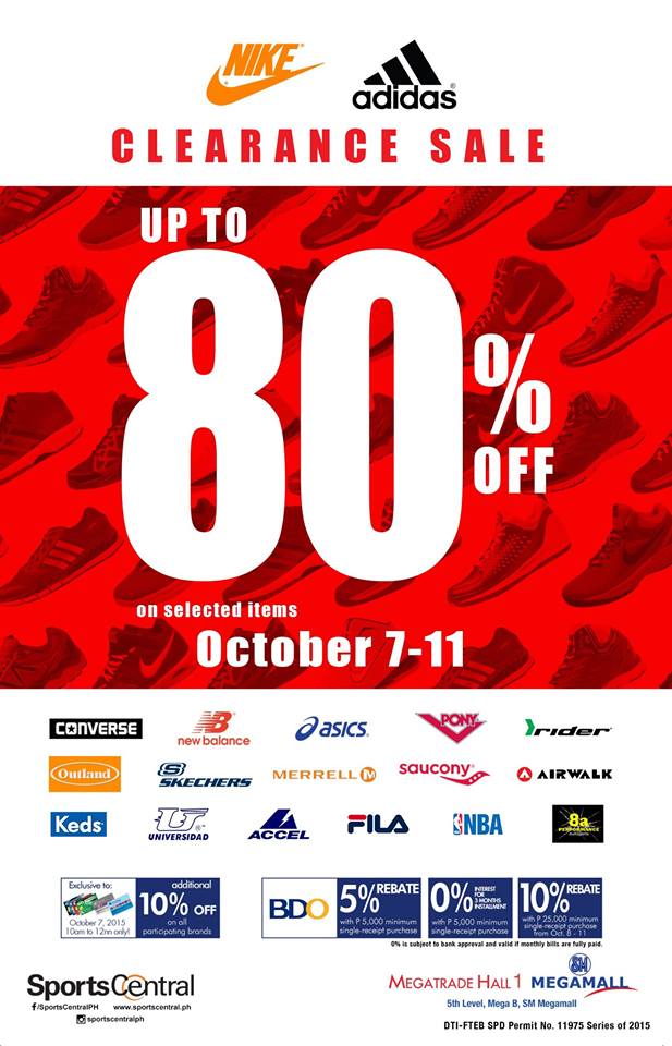 Manila Shopper: Nike & Adidas (+more) Clearance SALE at SM Megatrade: October 2015