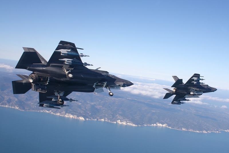 Italian Air Force F-35A, F-35B stealth fighters conduct first ever ...