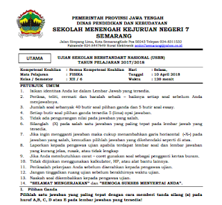 Naskah soal USBN SMK 2018