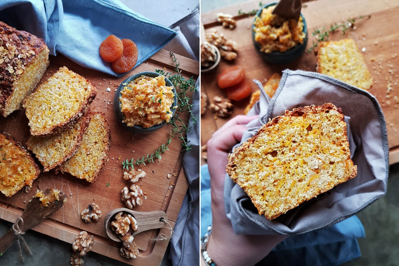Herbstliches Hafer-Kürbis Brot mit Aprikosen-Thymian Butter - Papilio ... Herbstliches Hafer-Kürbis Brot mit Aprikosen-Thymian Butter - Papilio ...
