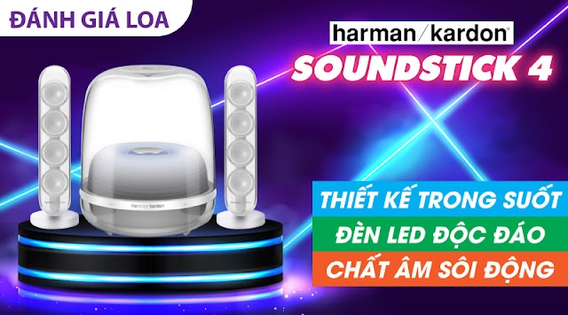 Đánh giá Loa Harman Kardon SoundStick 4: Thiết kế trong suốt, đèn LED độc đáo, chất âm sôi động