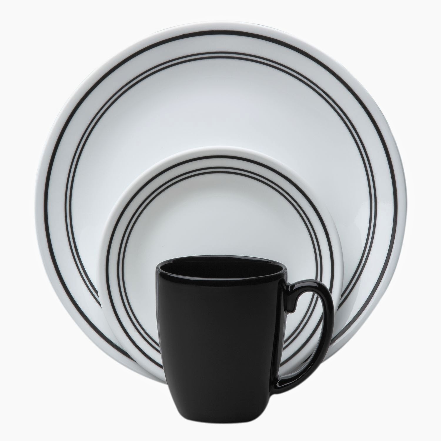 ANJ Jaya Enterprise CORELLE® LIVINGWARE™ CLASSIC CAFÉ® BLACK 16PC