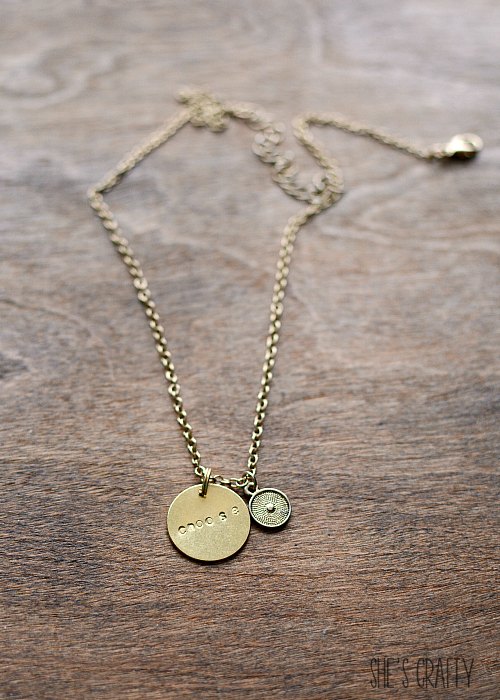 10 great gift ideas - Stamped Metal necklace charm