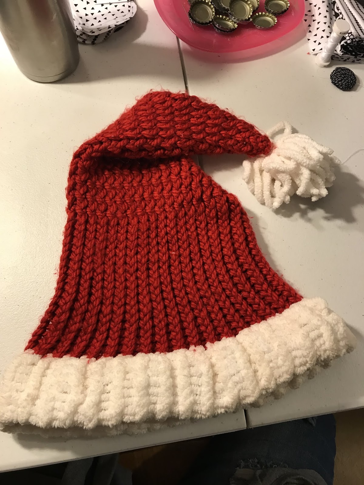 Loom knit santa hat Clearance