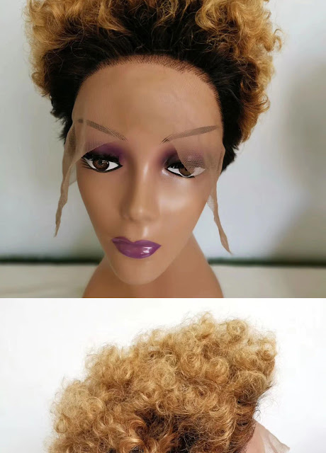 DreamDiana Ombre Short Curly Wig