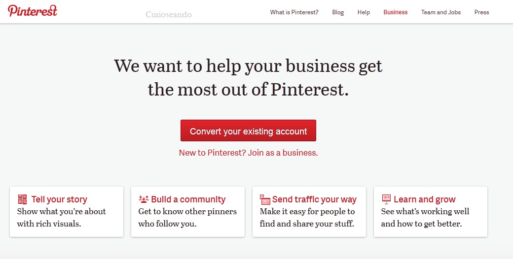 Nuevo Pinterest para negocios ~ Curioseando