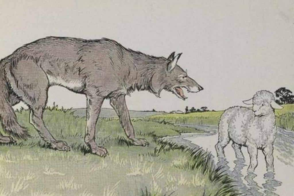 Der Wolf und das Lamm Aesop Fabel Vorwand AVENTIN • Fabeln • Novellen • Sagen
