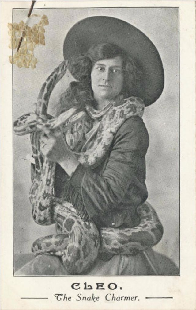 33 Amazing Vintage Photos of Female Circus Snake Charmers From the Early 20th Century vintage