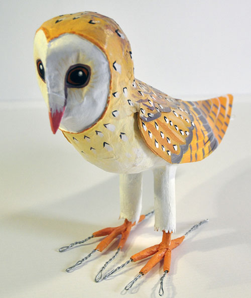 My Owl Barn Paper Mache Birds by Jane Tomlinson