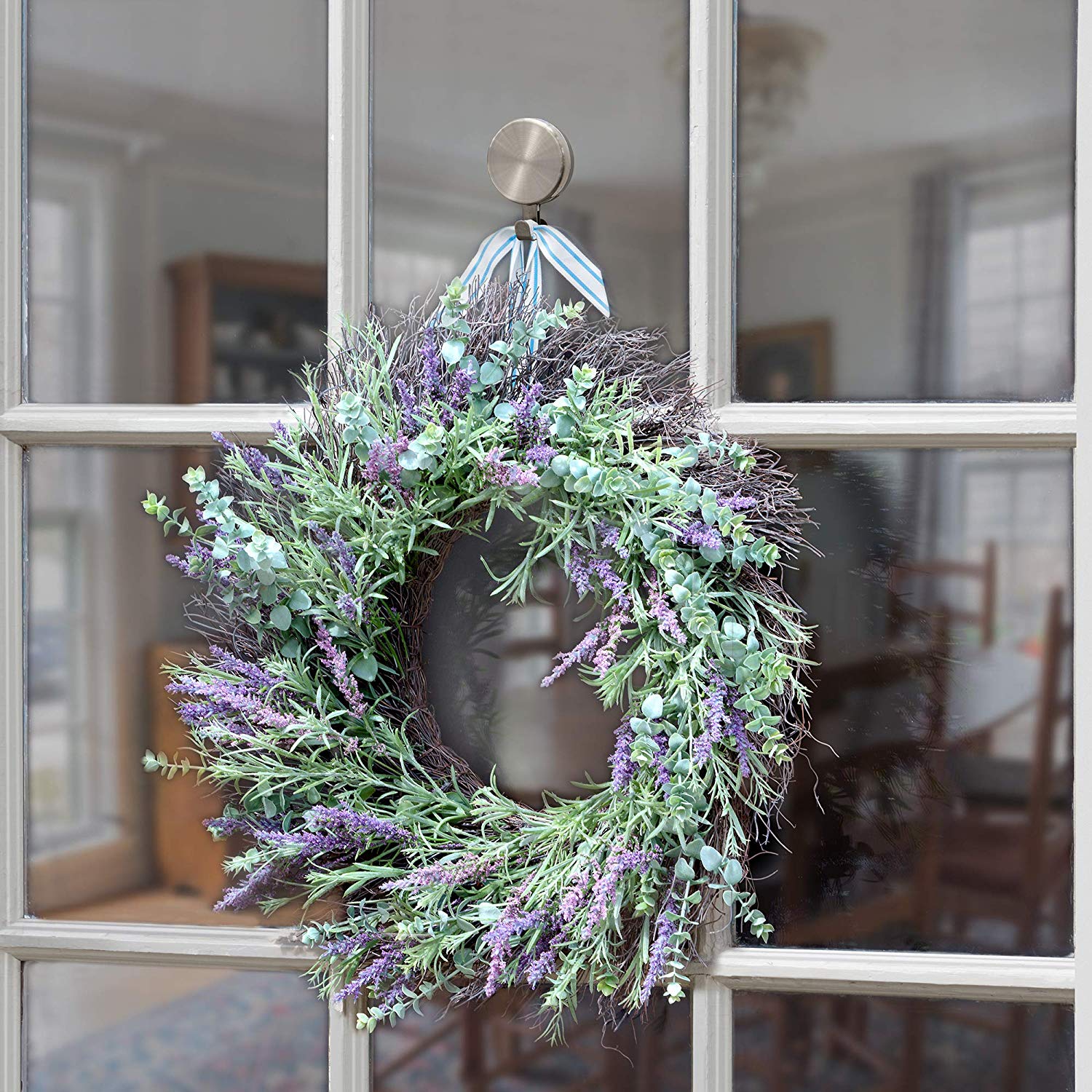 Small Christmas Wreaths In Windows
