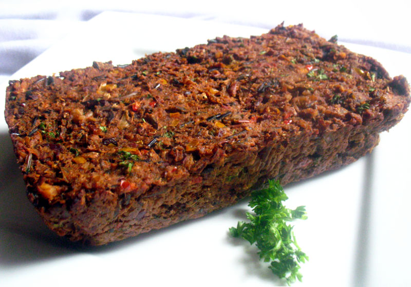 Wild Rice and Kidney Bean NoMeat Loaf {Vegan} Lisa's Kitchen