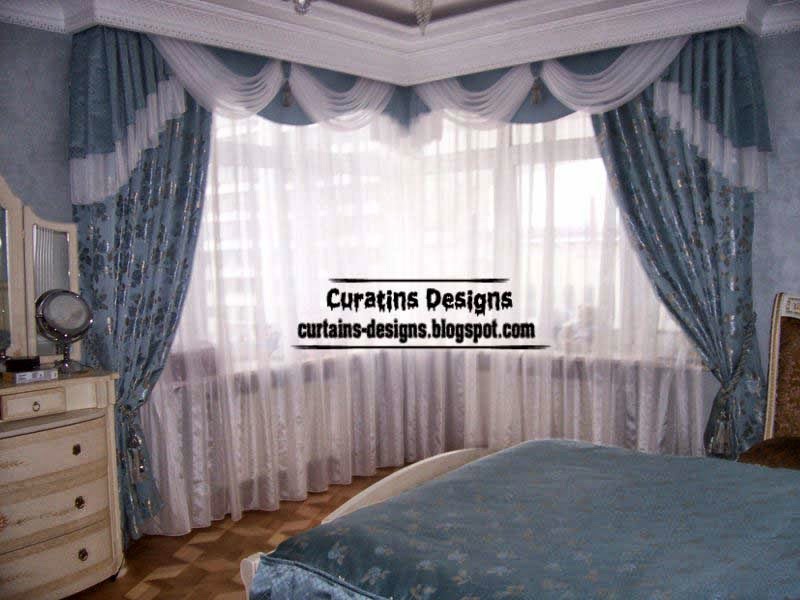 Embossed curtain designs and draperies for bedroom, Luxury embossed