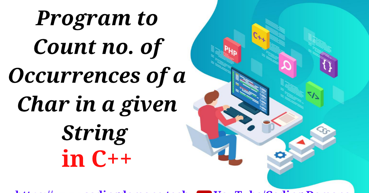 Program to Count no of occurrences of a Character in a String | program ...