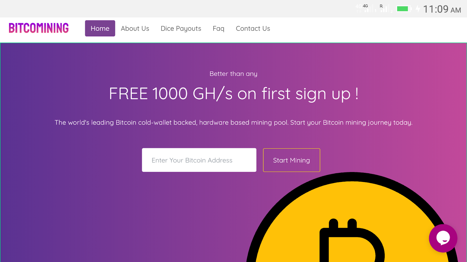 Bitcoin Mining FREE 1000 GH/s on first sign up in ...