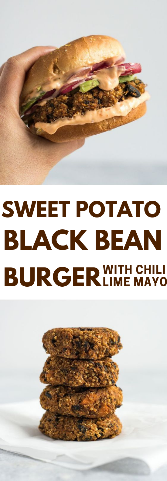 Sweet Potato Black Bean Burger #Burger #Veggies