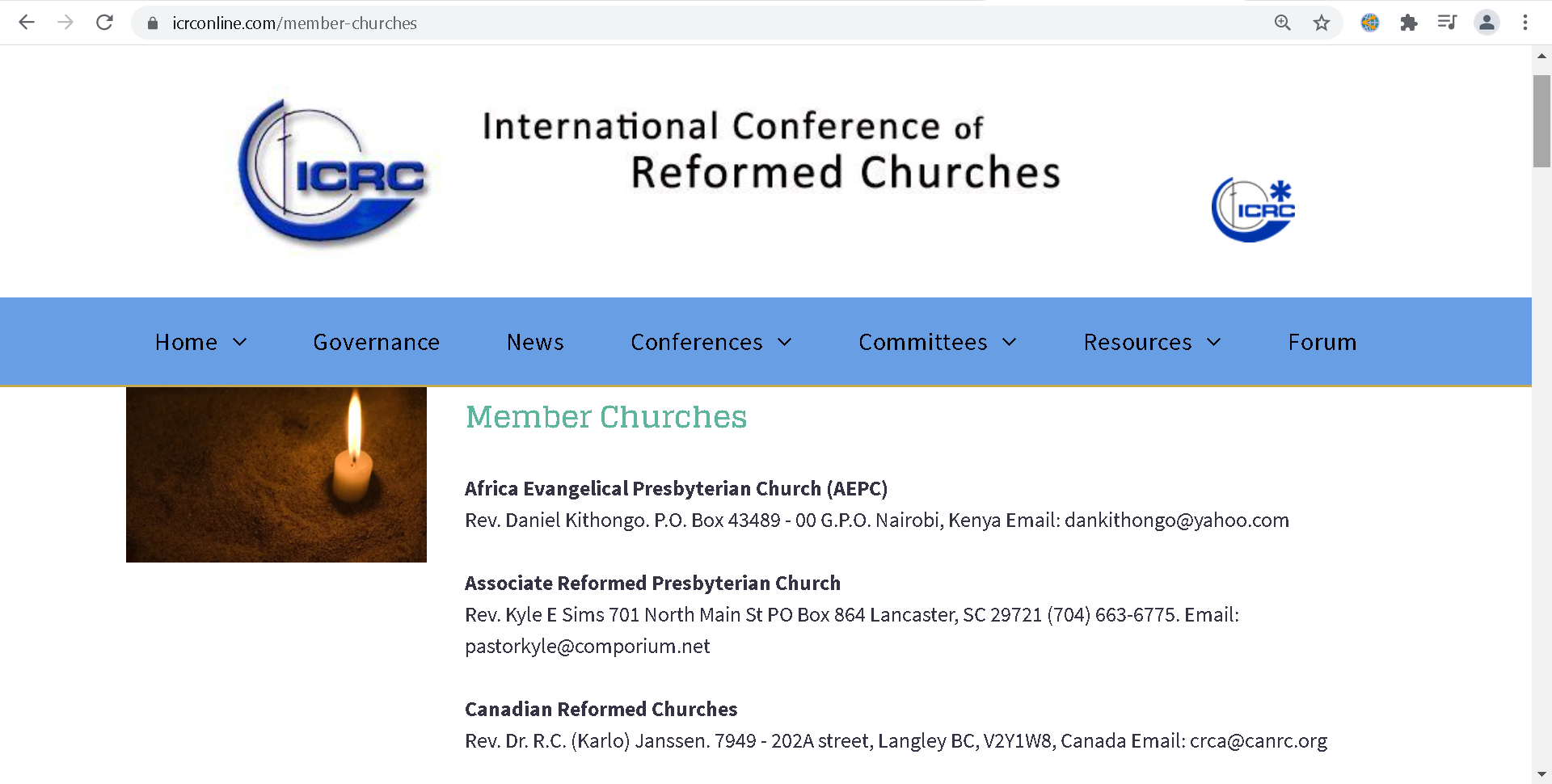 International Conference of Reformed Churches 2021