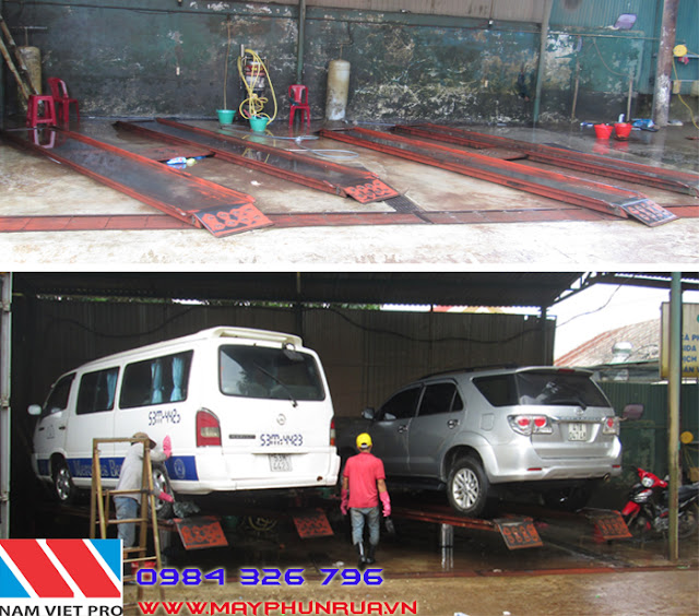 Tư vấn và lắp cầu nâng rửa xe ô tô 1 trụ miễn phí cho garare rửa xe
