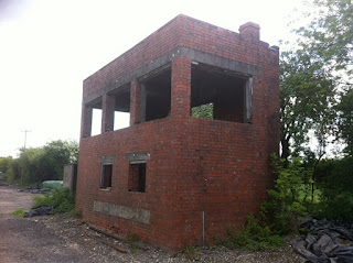 Abandoned signal box just south of Old Burghclere station