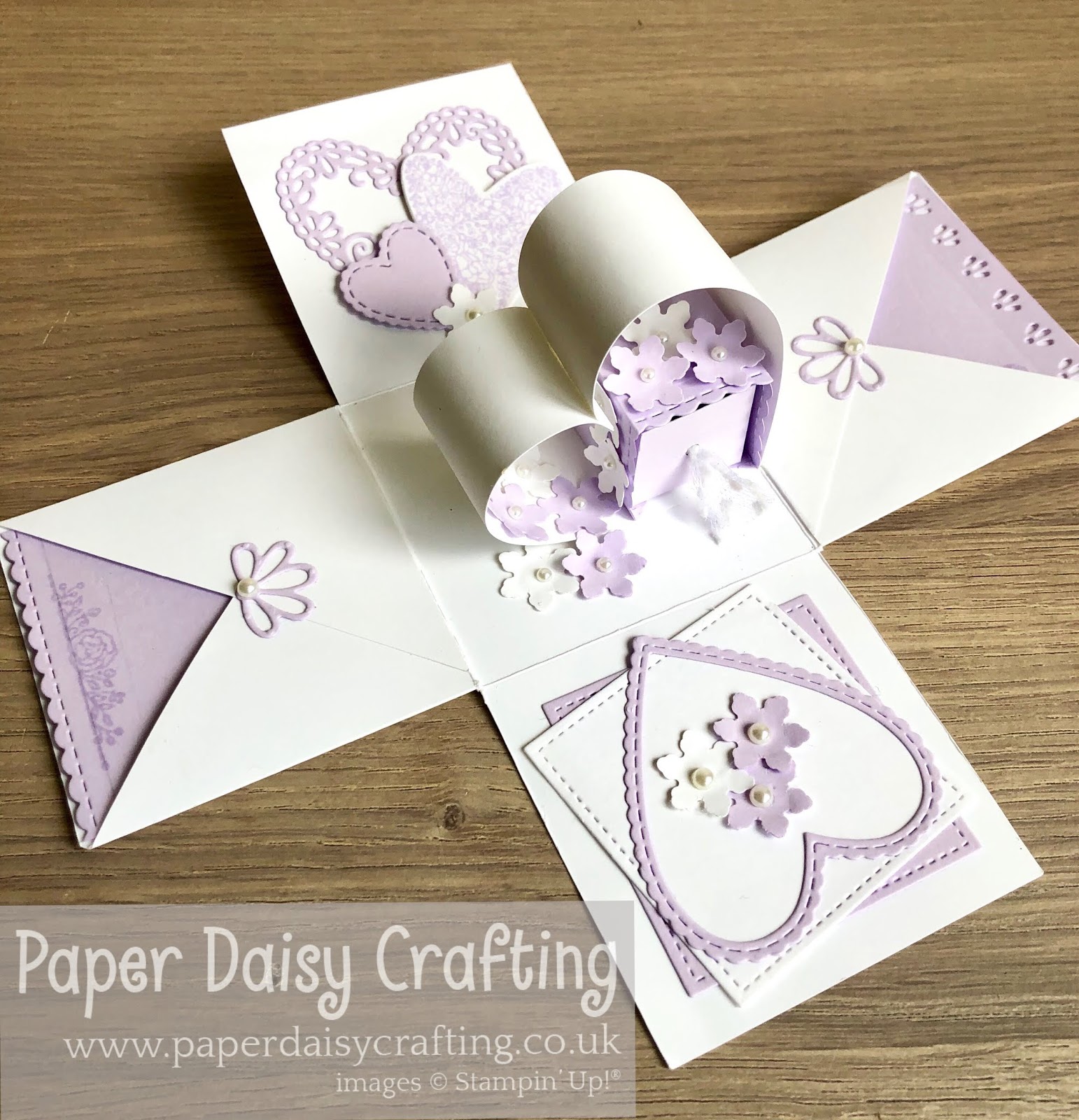Paper Daisy Crafting Exploding Box Wedding Card With Meant to Be and