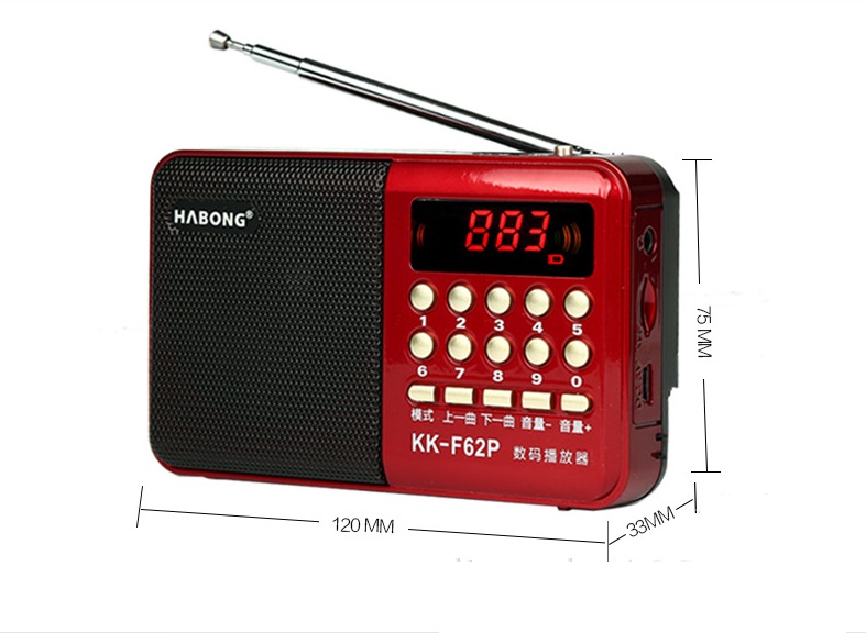 Máy nghe nhạc, mini MP3 FM radio kk-62