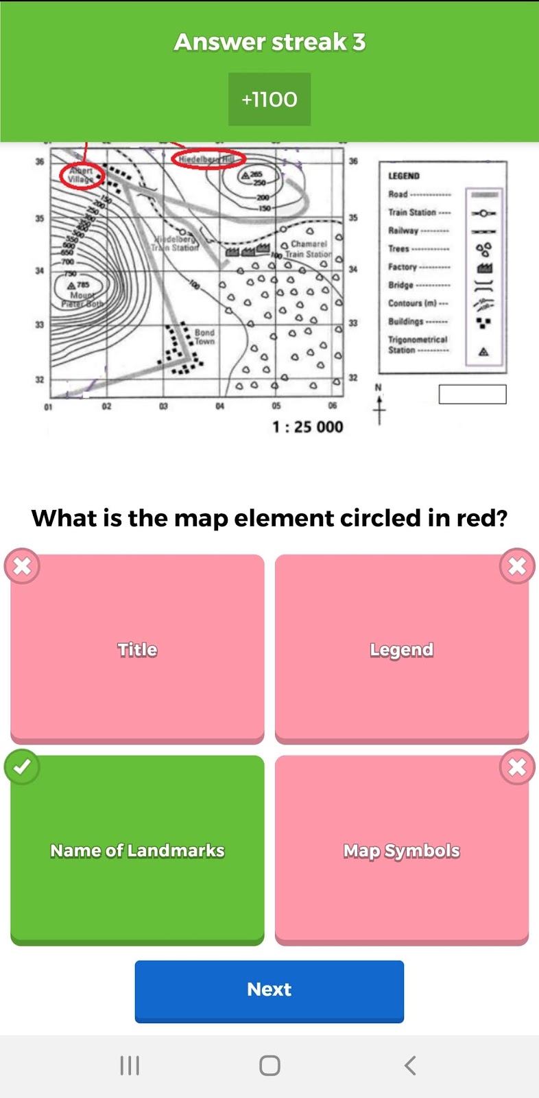 Geography teacher sharing Kahoot on HBL