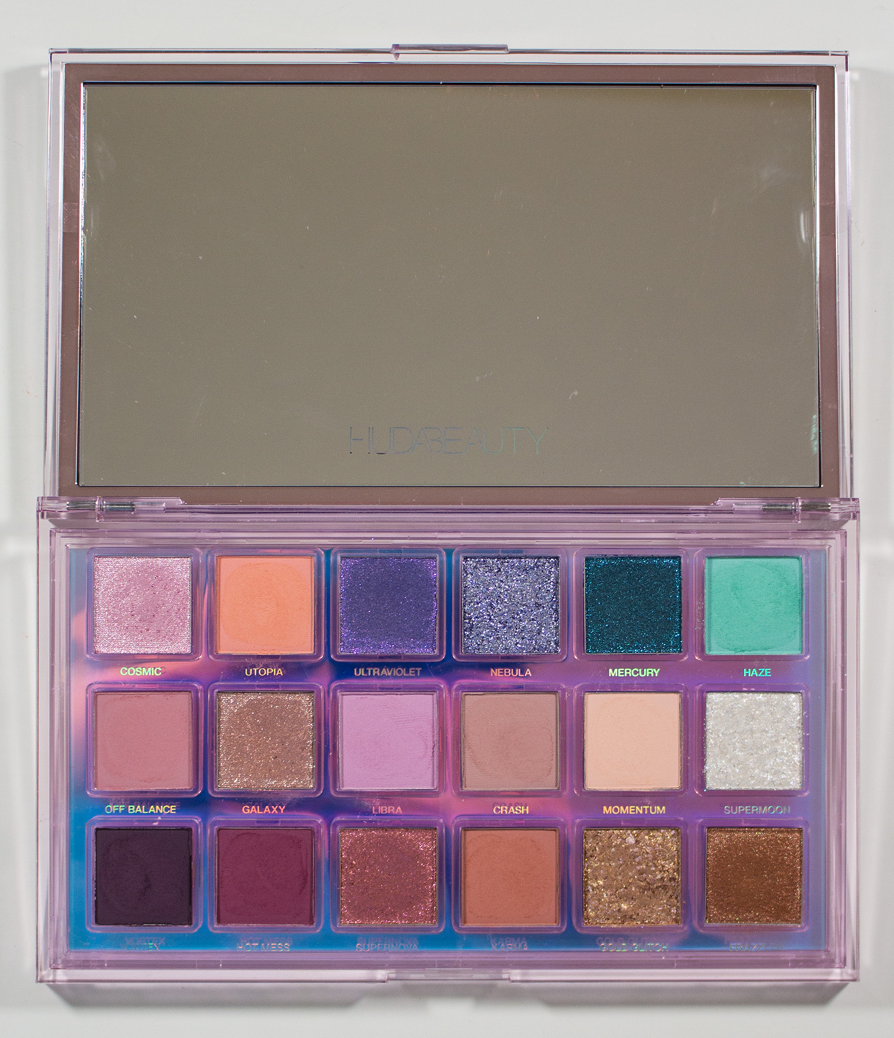 WARPAINT and Unicorns Huda Beauty Mercury Retrograde Eyeshadow Palette Swatches & Review