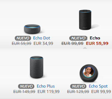 Altavoz inteligente Amazon Echo y Alexa