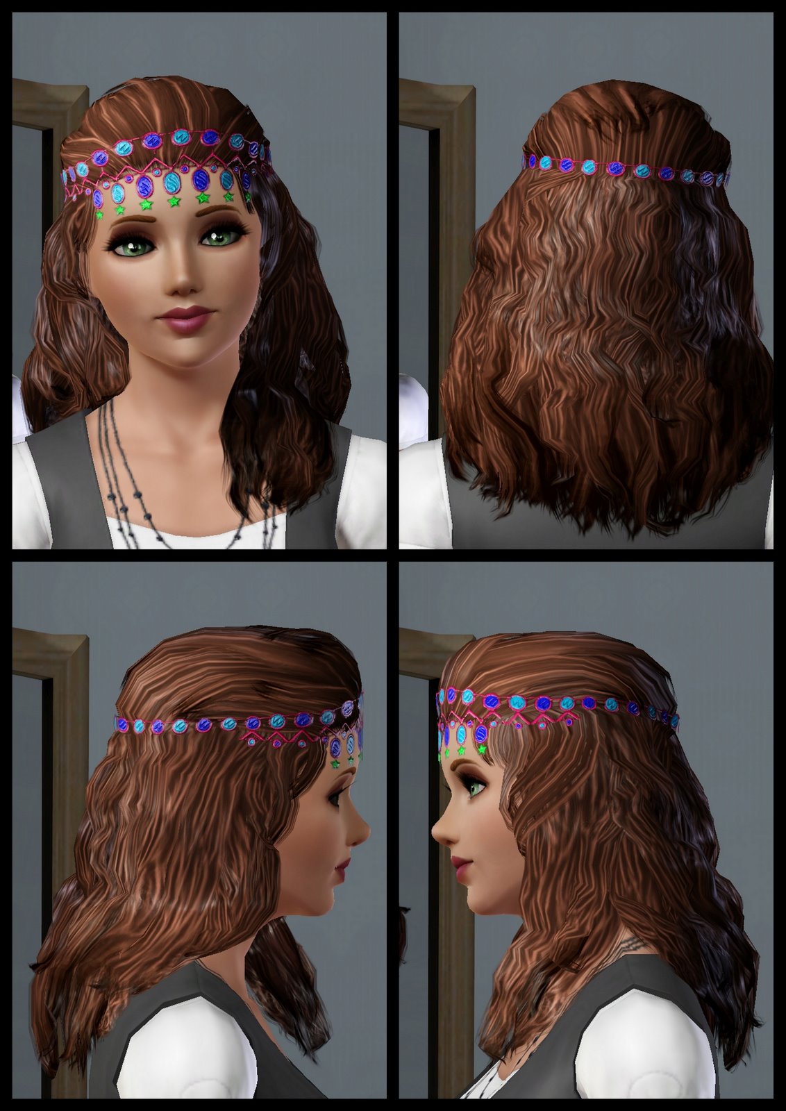 The Sims 3 Store Hair Showroom Fortune Teller's Charmed Hairstyle