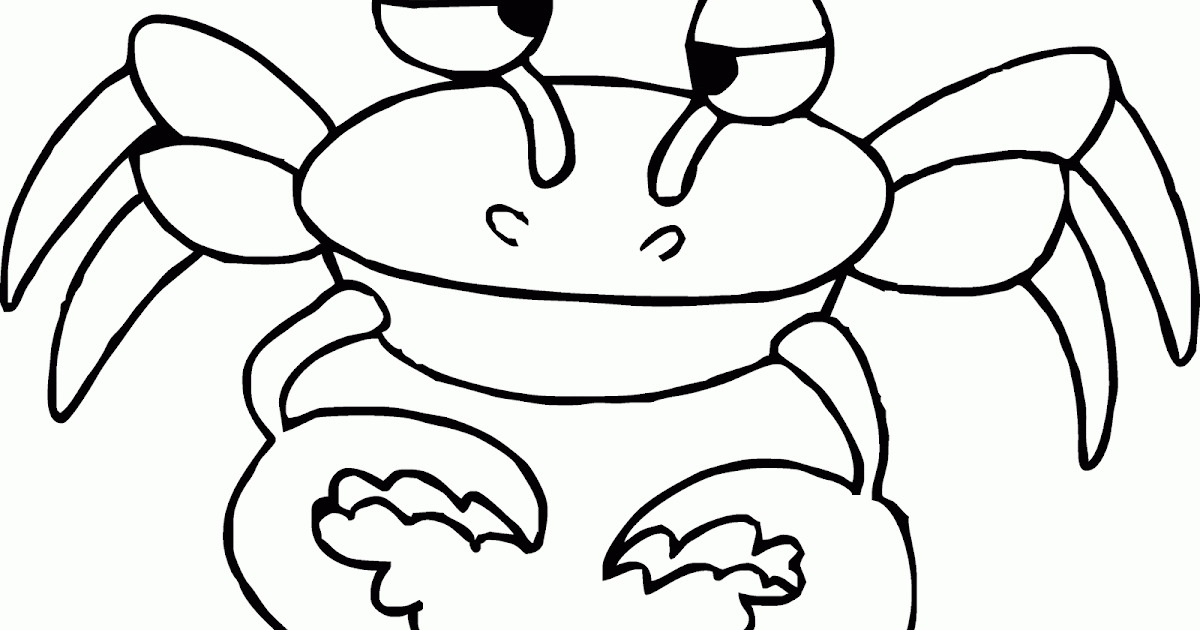 Mewarnai Gambar Kepiting Lagi Sedih - Contoh Anak PAUD
