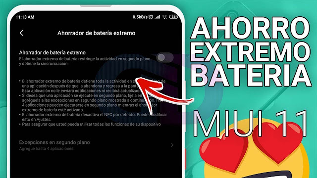 ahorro extremo bateria