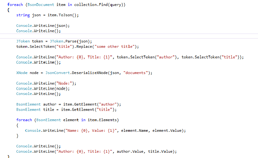 Using Mongo DB in .Net