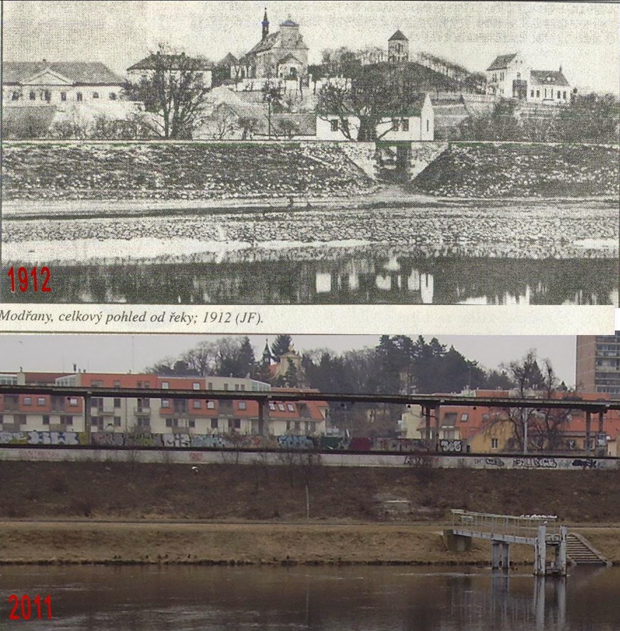 Přehled srovnávacích fotek MODŘANY (Praha)