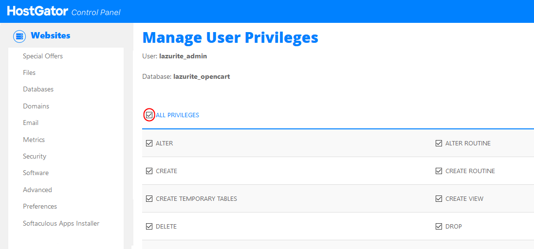 منح الصلاحيات لمستخدم قاعدة البيانات MySQL منح الصلاحيات لمستخدم قاعدة البيانات MySQL