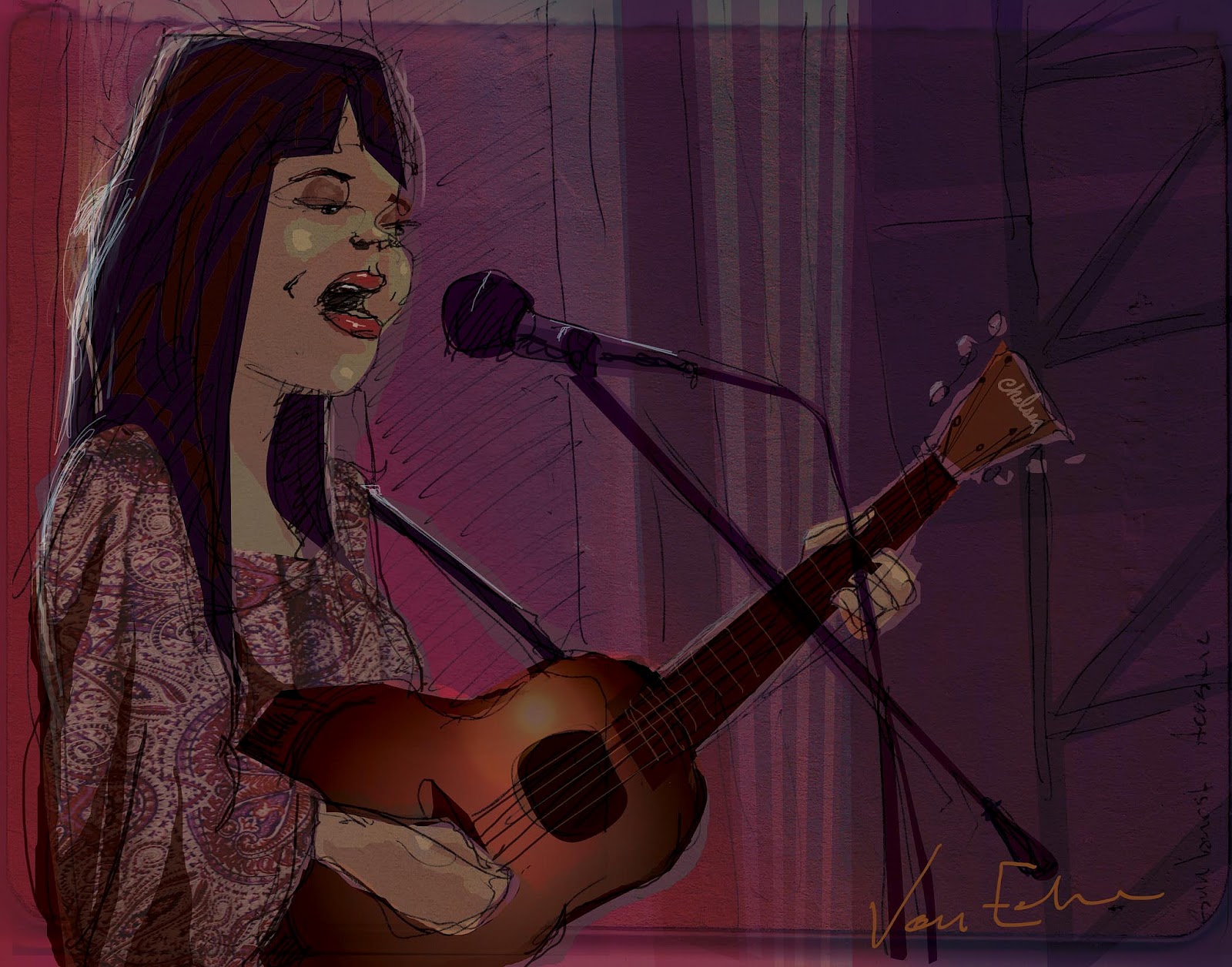 MOTORCITYBLOG REVIEW & ILLUSTRATIONS First Aid Kit live in Chicago by Von Ecker