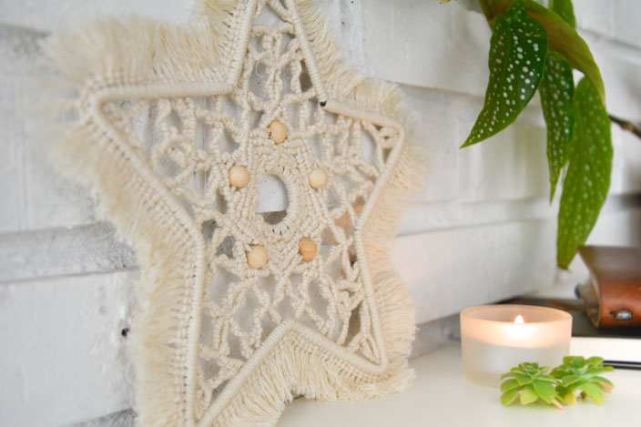 Estrella de macramé