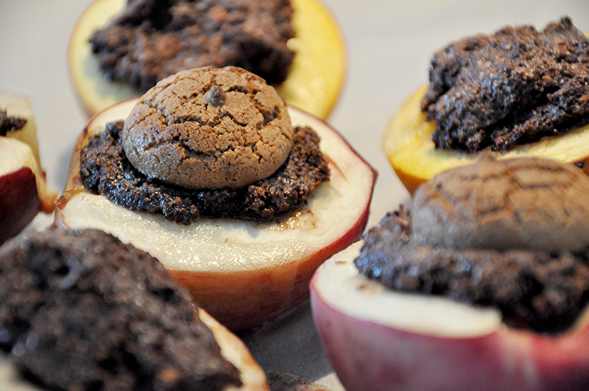 Tasty Guilty Pleasures Dessert Nectarines amaretti