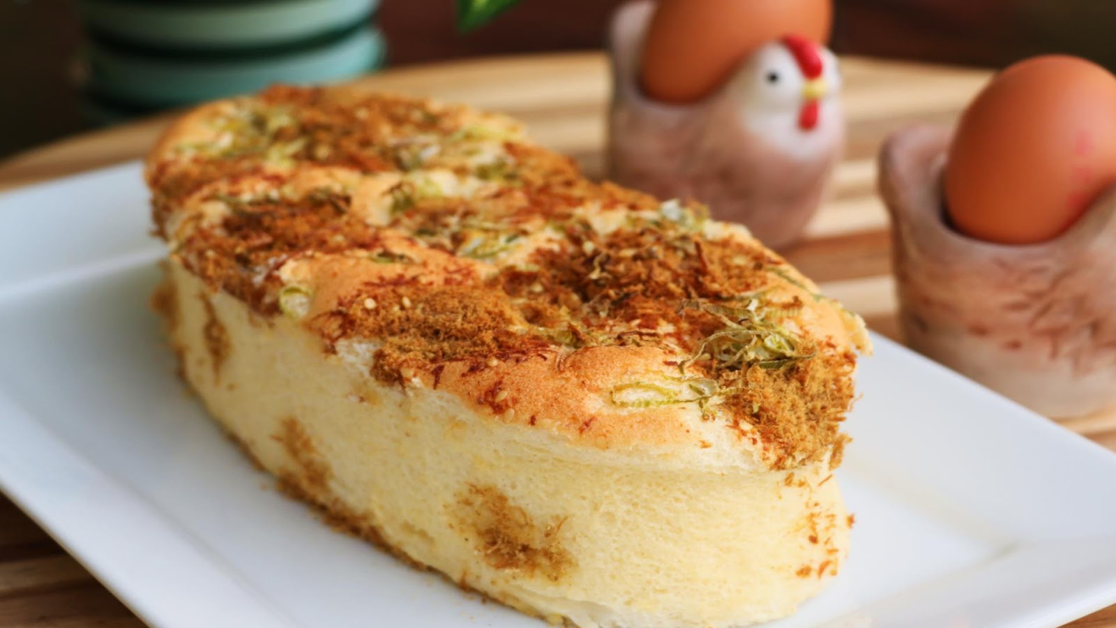 Josephine's Recipes Chicken Meat Floss Cake 鸡肉松棉花蛋糕