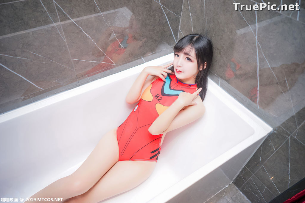 Image [MTCos] 喵糖映画 Vol.038 – Chinese Cute Model – Red Line Monokini - TruePic.net - Picture-18