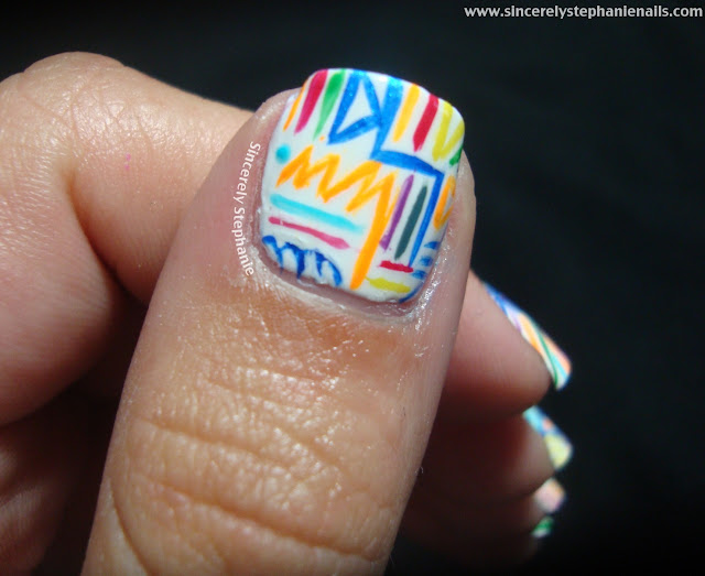 tribal nail art