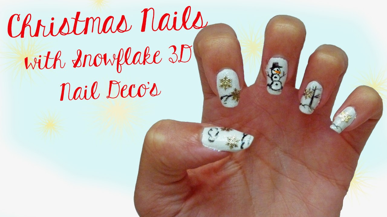 8. Snowflake Yeal Christmas Nails - wide 3