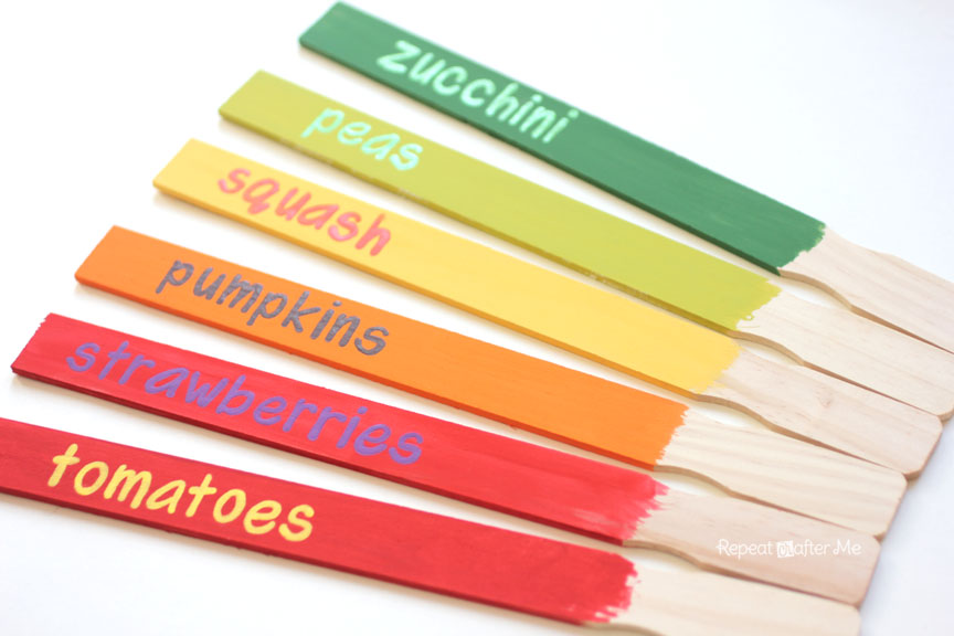 Paint Mixing Stick Garden Signs Repeat Crafter Me