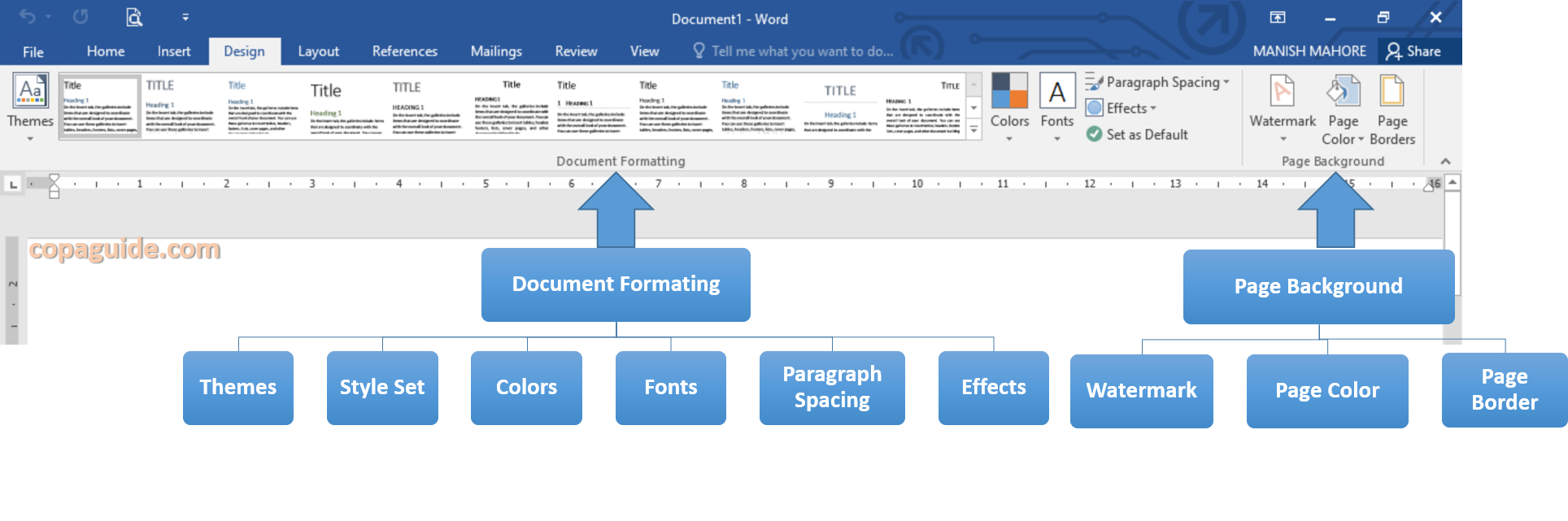 MSWord Hindi Using Design Tab
