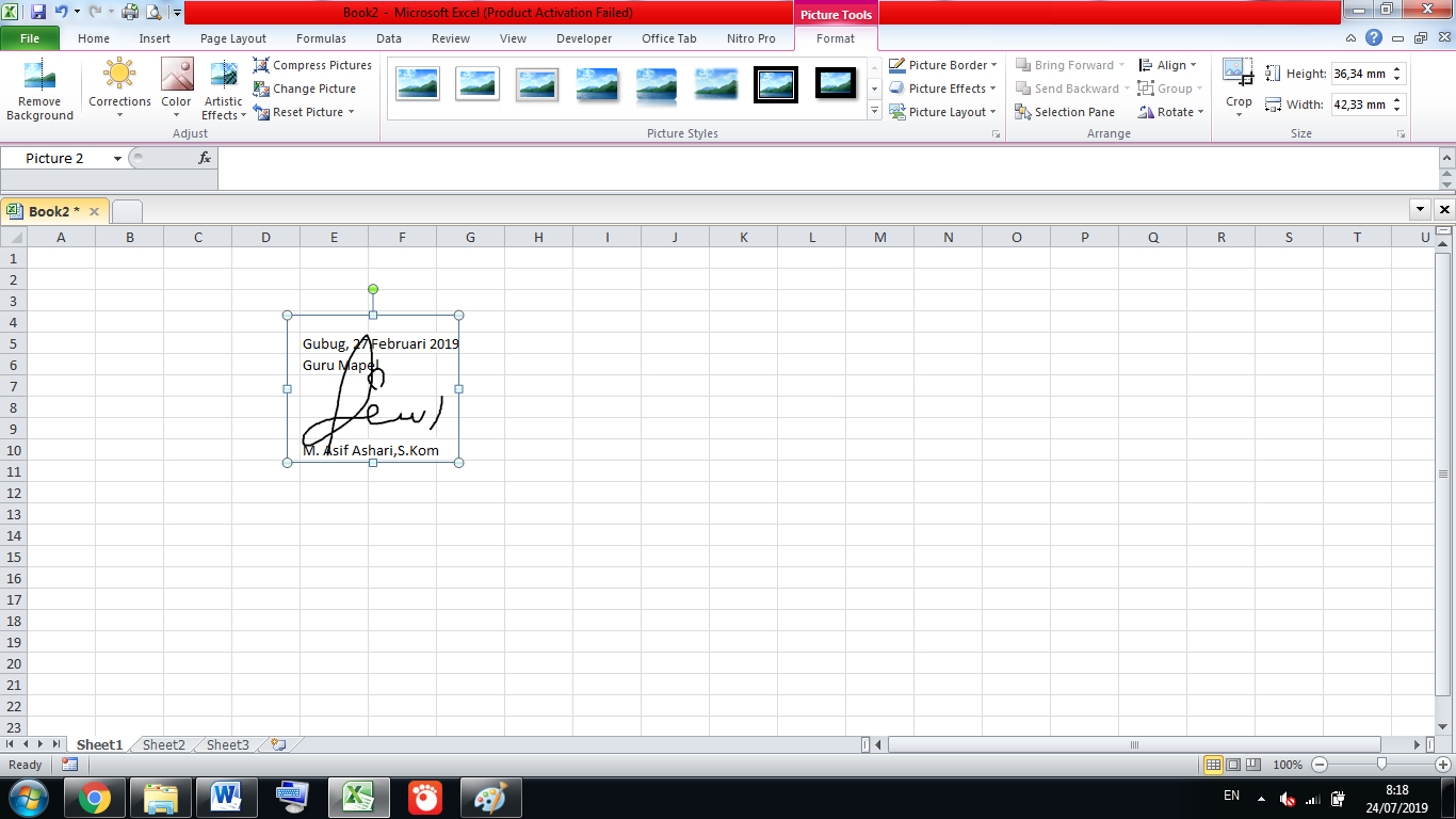 Cara Membuat Tanda Tangan Jadi Transparan Di Excel Belajar Teknologi Dan Informasi