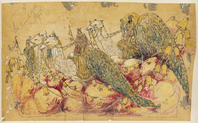 На иллюстрации изображена легенда об обращении Хабиба Мудрого (Habib the Wise)